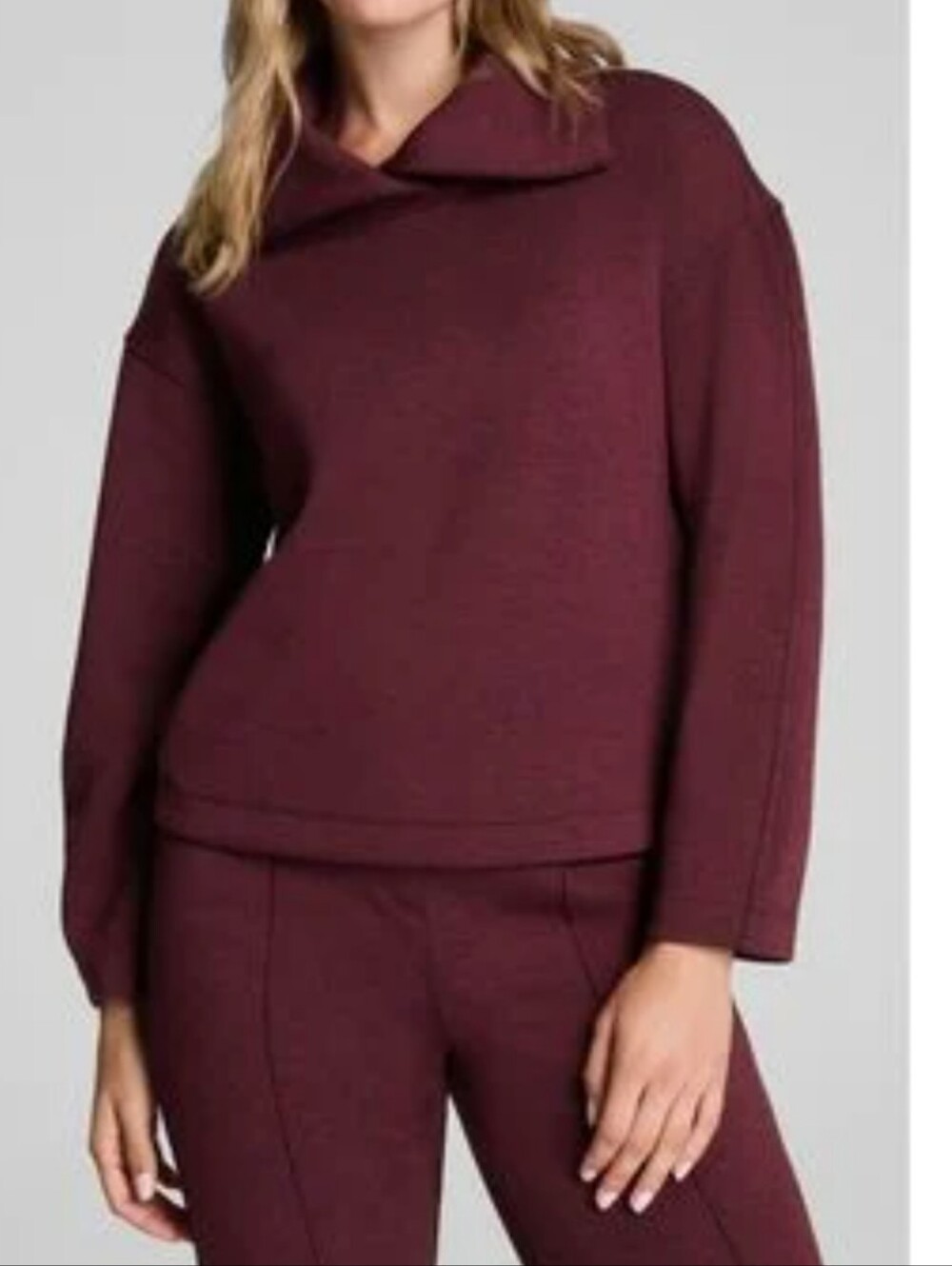 SPANX AirEssentials® Brushed Collared Long Sleeve Top Size M